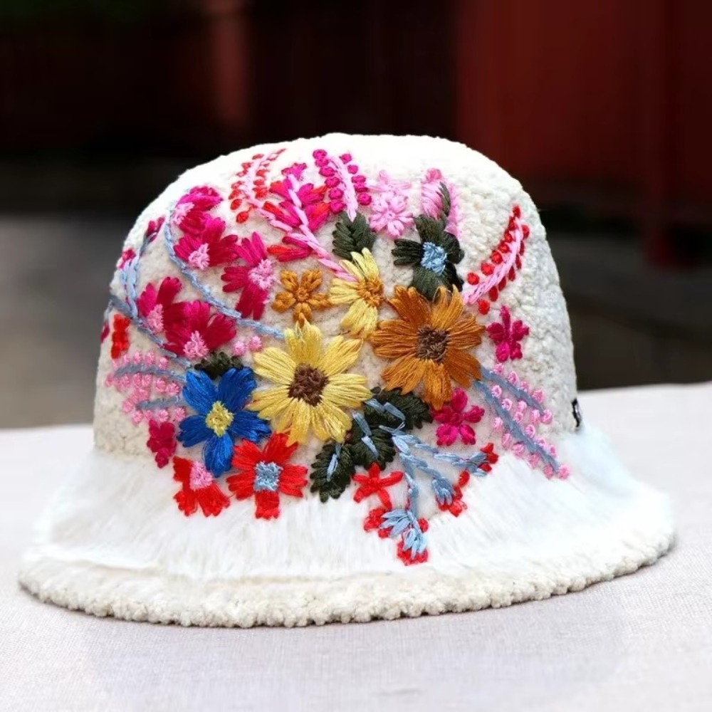 Winter Ethnic Fashion For Women - 여성용 따뜻한 방풍 패션 빈티지 보닛,