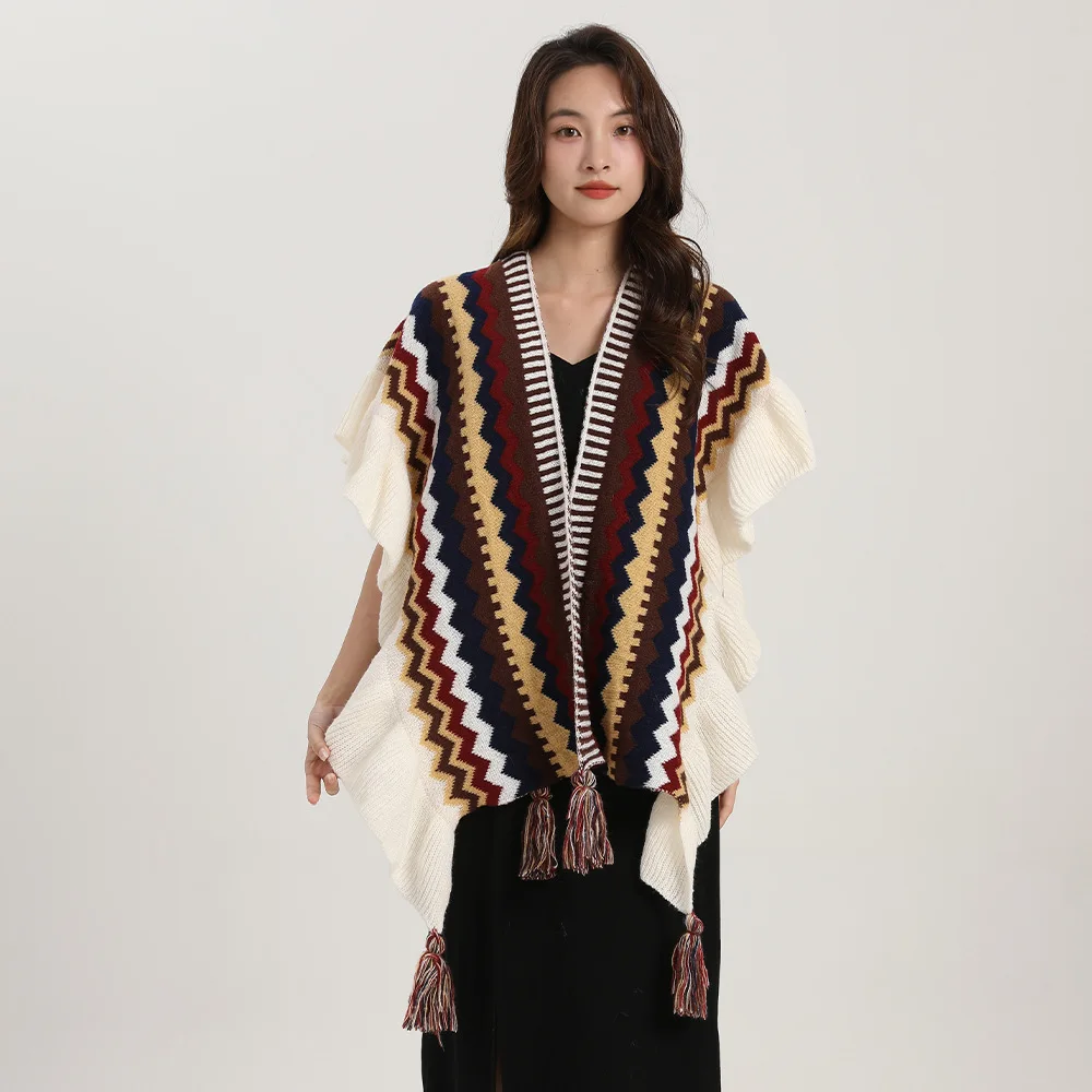 보헤미아 목도리 여성 모헤어 니트 술 카디건 레트로 민 - Winter Ethnic Fashion For Women 리뷰 및 가격