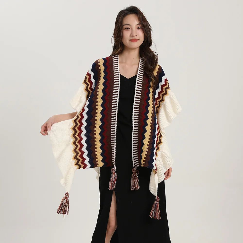 보헤미아 목도리 여성 모헤어 니트 술 카디건 레트로 민 - Winter Ethnic Fashion For Women 리뷰 및 가격