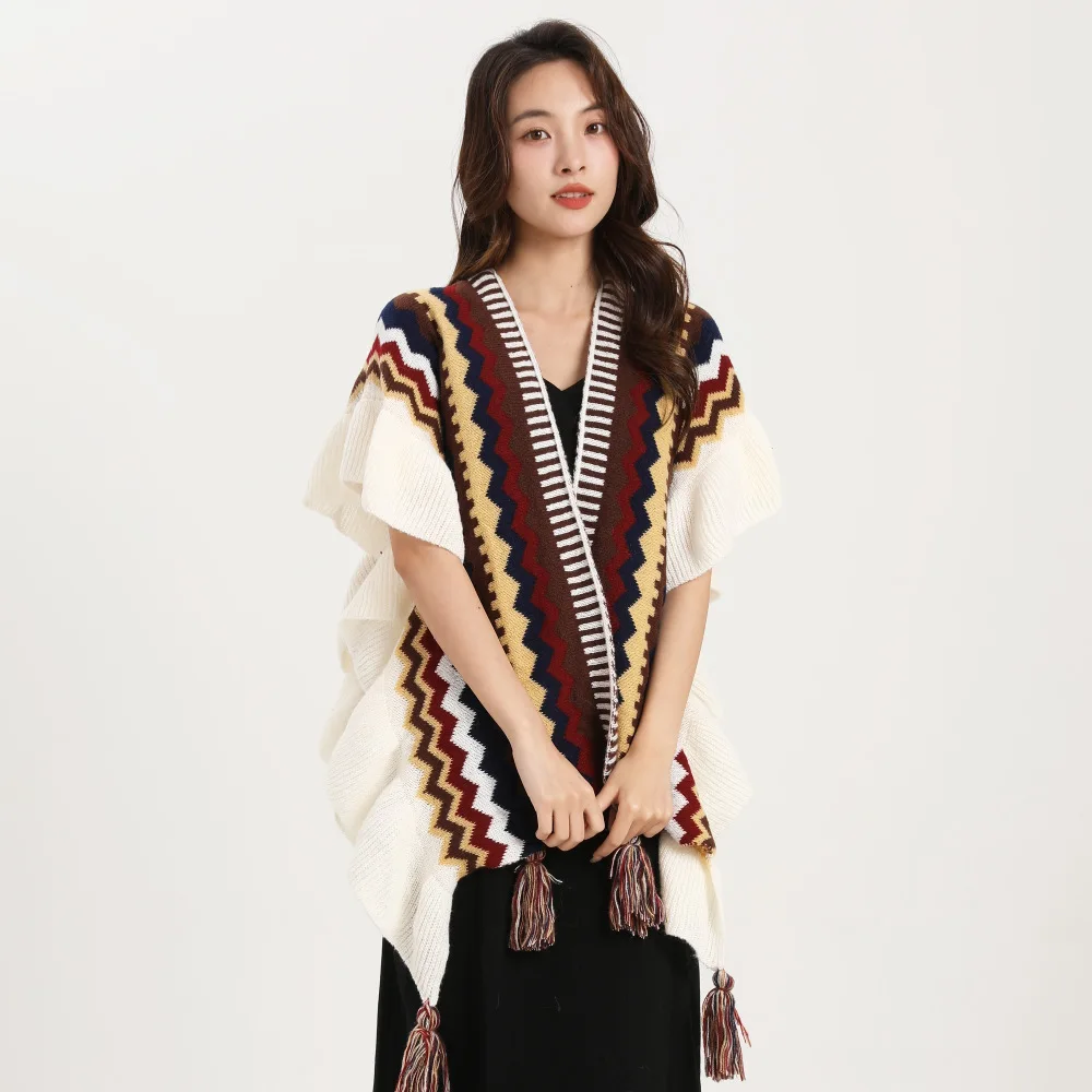 보헤미아 목도리 여성 모헤어 니트 술 카디건 레트로 민 - Winter Ethnic Fashion For Women 리뷰 및 가격