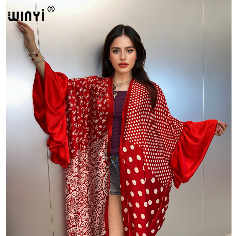 위니 여름 기모노 파티 드레스 비치웨어 수영복 커버업  - Kaftan Women Boho 리뷰 및 가격