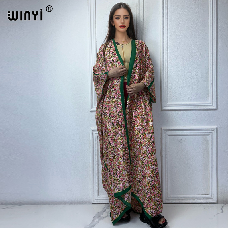 WINYI 기모노 섹시한 프린트 루즈 카디건 여성 블라 - Kaftan Women Boho 리뷰 및 가격