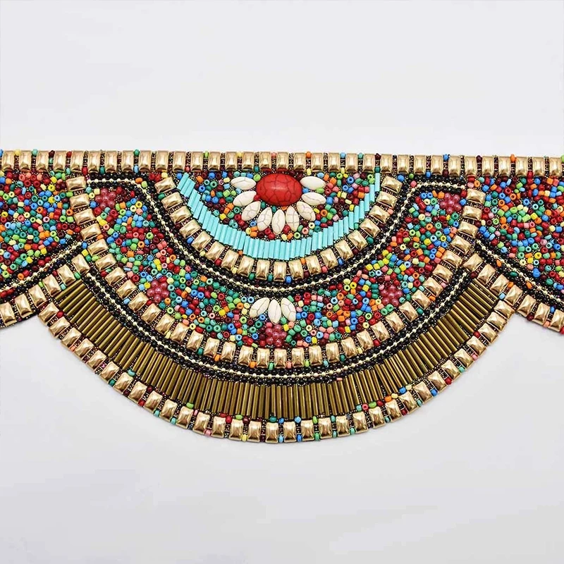 여성용 다채로운 허리 비즈 거들 허리띠, 집시 부족 민 - Ethnic Indian Fashion 리뷰 및 가격