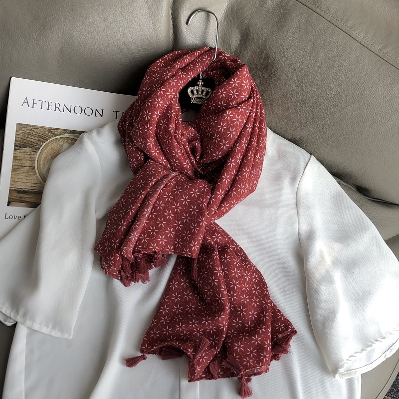 여성용 빈티지 에스닉 스타일 코튼 리넨 느낌 스카프,  - Winter Ethnic Fashion For Women 리뷰 및 가격