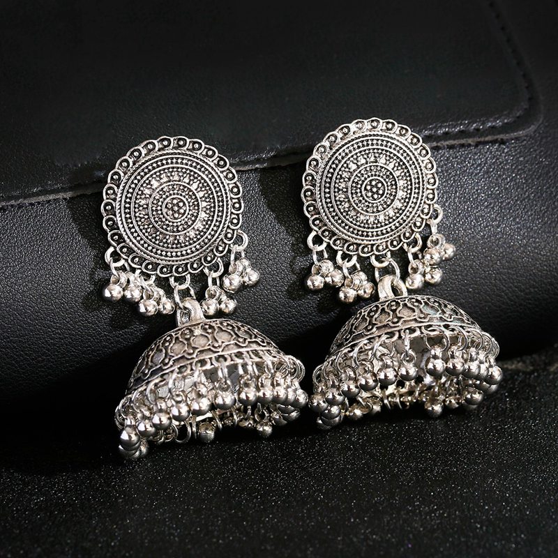 에스닉 여성용 실버 컬러 벨, 인도 주얼리, 집시 귀걸 - Ethnic Indian Fashion 리뷰 및 가격
