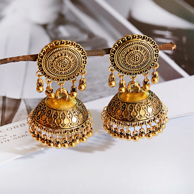 에스닉 여성용 실버 컬러 벨, 인도 주얼리, 집시 귀걸 - Ethnic Indian Fashion 리뷰 및 가격